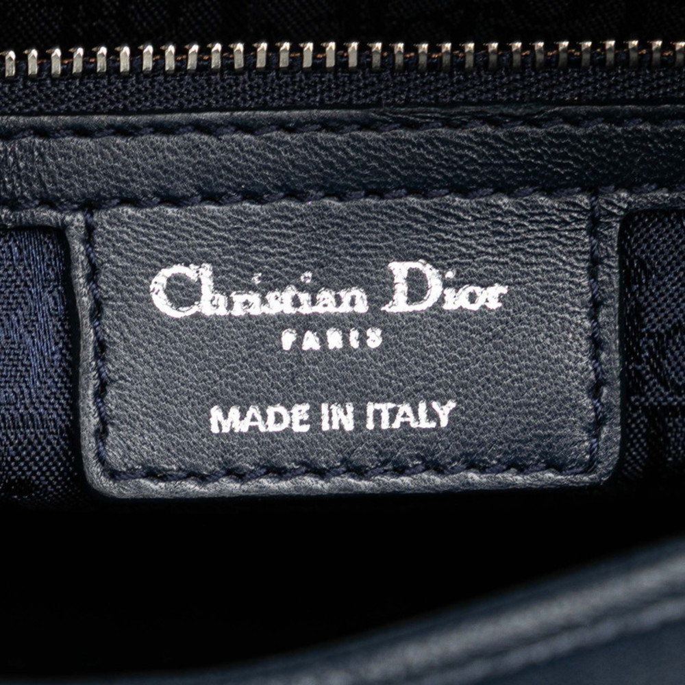 Dior lambskin Navy Blue Bag Shoulder Lady Cannage - Picture 7 of 8